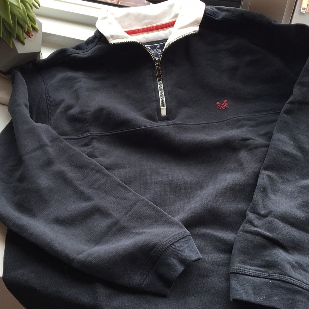 VINTAGE black quarter zip sweatshirt
